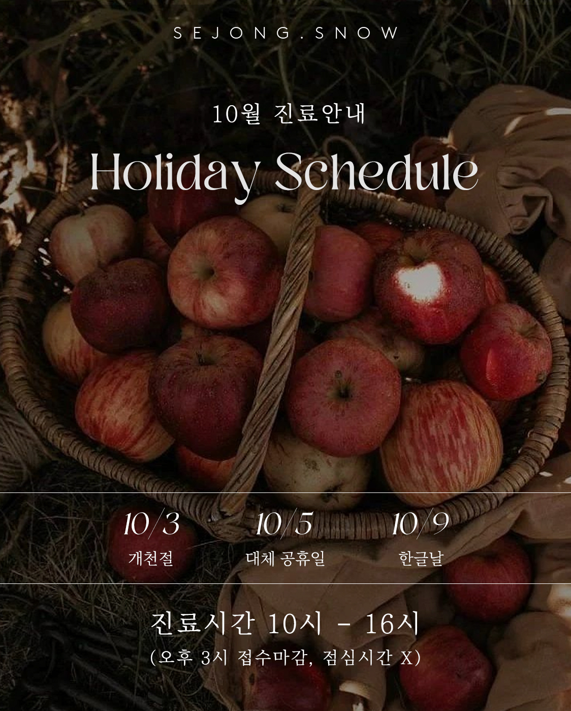 추석연휴 진료안내